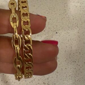 Elegant Gold Chain Bracelet Set